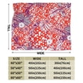 thumbnail image 5 of Red Floral Line Art Throw Blanket, Anti-Pilling Ultra-Soft Micro Fleece Cover Blanket for Bed Sofa, for All Seasons, 40"x30", 5 of 9