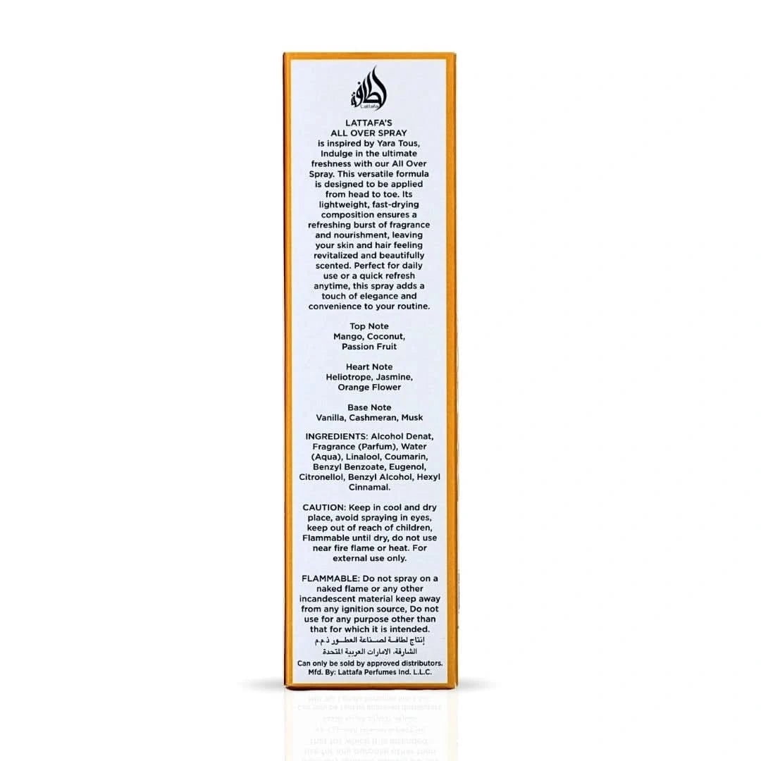 Lattafa Ladies Yara Tous Body Spray 5.07 oz Fragrances 6290362345121
