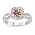 thumbnail image 2 of Designer 1.50 carat Morganite and Diamond Engagement Ring for Women in 14k White Gold morganite and diamond engagement ring, 2 of 3