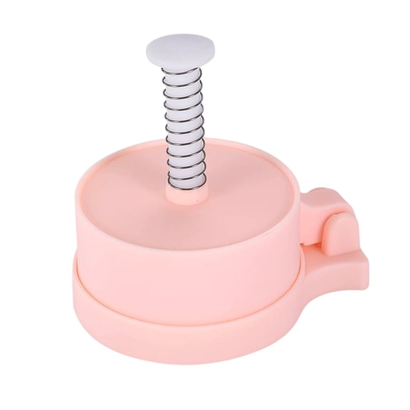 Dtchengua 3-in-1 Hamburger Press - Adjustable Meat Patty Maker for Beef, Veggie & Rice Patties, Non-Stick Plastic Mold with Thickness Control, Dishwasher Safe & Compact Storage (Pink/Blue/Black)