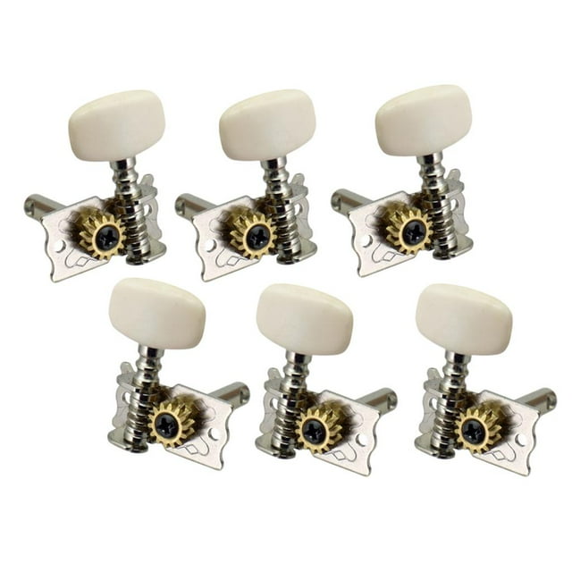6 Piezas Abierto Clavija de Afinación Cabezas de Maquinas para E shamjiam Abra las clavijas de afinación de la guitarra del engranaje