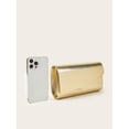 thumbnail image 5 of Women’s Gold Metallic Envelope Clutch Purse, Elegant Evening Bag for Wedding Party Prom, 5 of 8