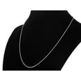 thumbnail image 3 of Ariana Lucci 14K White Gold Filled Italian Thin Cable Chain Necklace for Women and Men 1.5mm, Made in Italy, Non Tarnish Classic Rolo Belcher Chain, 22", 3 of 7