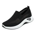 thumbnail image 2 of Domzle Women's Woven Orthopedic Breathable Soft Shoes Arch Support, Foam Shoes Walking Sports Shoes Black 40, 2 of 6