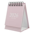 thumbnail image 1 of Calendario de escritorio 2026 mensual con caballete, bloc mensual, calendario pequeño de pie para el hogar y la oficina, color rosa, 1 of 6