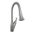 thumbnail image 2 of American Brass Faucet SL3000N-A Used For Kitchen; 8 Inch Metal Single Lever Kitchen Pulldown; Trumpet Style Head; Magnetic Spray Holder; Stainless Steel Flexible Supply Lines; Brushed Nickel, 2 of 4
