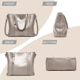 thumbnail image 6 of HONGLONG Tote Bag for Women Leather Shoulder Crossbody Bag Work Purse Large Capacity Handbags, Gray, 6 of 7