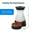 thumbnail image 3 of PetSafe Healthy Pet Food Station - Small, 2 lb Kibble Capacity - Gravity Pet Feeder Dry Food Dispenser - Automatic Cat Feeder or Small Dog Feeder - Removable Stainless Steel Bowl Included, 3 of 10