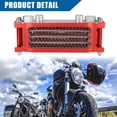 thumbnail image 2 of Unique Bargains 1 Set Red Engine Oil Cooling Radiator Kit Universal for Dirt Bike Monkey Bike 50CC-160CC Engines, 2 of 7