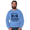 thumbnail image 4 of This Guy Worlds Greatest Farter Funny Men's Big & Tall Crewneck Sweatshirt Brisco Brands 3X, 4 of 4