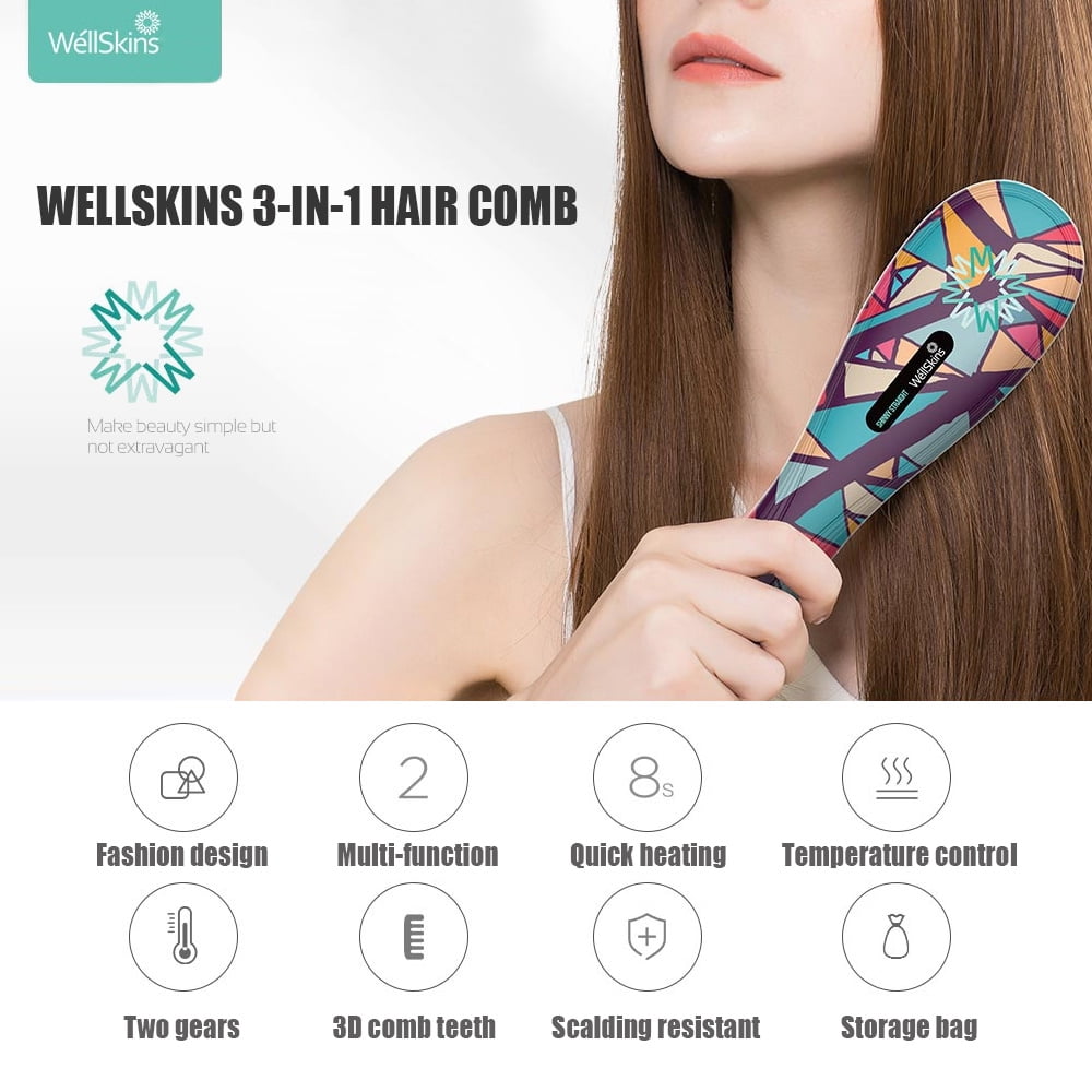 Youpin Wellskins WX-ZF105 -scalding Comb Hair Straightening Tool Multifunctional Hair Curler Hair Brush Electric Salon Styling Tools Curly Hair Brush Hair Styling Tool for Women Men Youpin Wellskins WX-ZF105 -scalding Comb Hair Straightening Tool Multifunctional Hair Curler Hair Brush Electric Salon Styling Tools Curly Hair Brush Hair Styling Tool for Women Men