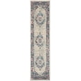 thumbnail image 2 of SAFAVIEH Madison Aimee Floral Bordered Runner Rug, Light Grey/Fuchsia, 2' x 8', 2 of 7