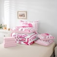 thumbnail image 6 of Feelyou Pink Vibrant Sunflower Twin Bedding Sets 7-Piece, Inspirational Words Bedding Comforter Set, Hope and Love Theme Reversible Sheet Sets, Microfiber Bedroom Decor, 6 of 8