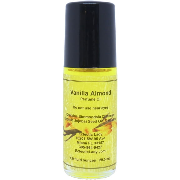 Vanilla Almond Perfume Oil, 0.3 Oz Portable Roll-On Fragrance