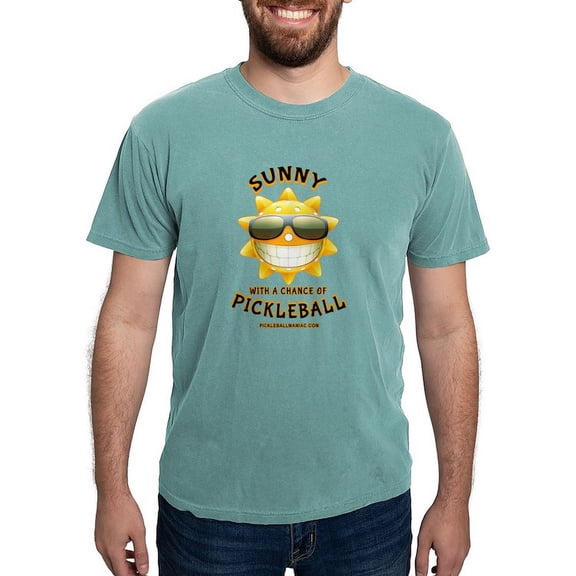 CafePress - Pickleball Sun With A Chance Of Pickleball Men's C - Mens Comfort Colors Shirt