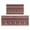 Brown Geometric Striped, variant on Colorful Floral Pattern Kitchen Rugs Sets Of 2,Anti Fatigue Kitchen Mat Rugs Non Slip Washable,Decorative Kitchen Floor Mats for Kitchen,Sink,Laundry,17"x30" 17"x47"