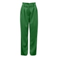 thumbnail image 4 of Women's Pants Women'S Suit Pants Elegant Solid Color High Hanging Wide Leg Pants Straight Leg Pants,Green Women's Casual Pants XL, 4 of 7