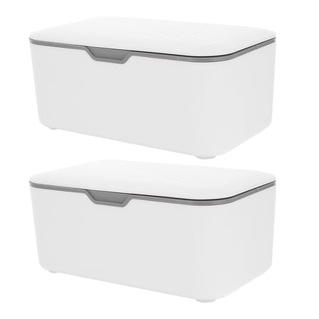 Supvox 2Pcs Portable Wipe Holder Grey with Refillable Design for Easy Wipe Storage