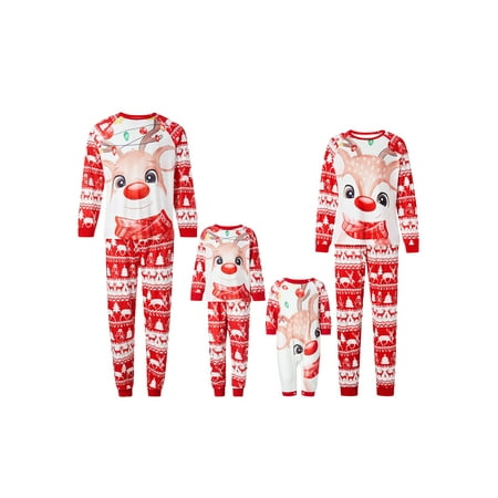 

Coduop Matching Family Pajamas Christmas Sleepwear Cotton Holiday Pjs Women Men Kids Couples