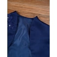 thumbnail image 5 of YEAHDOR Kids Girls Long Sleeves Bolero 3D Applique Flower Girl Dress Coat Fully Liner Cardigan Wedding Shrug Navy Blue-A 10, 5 of 7