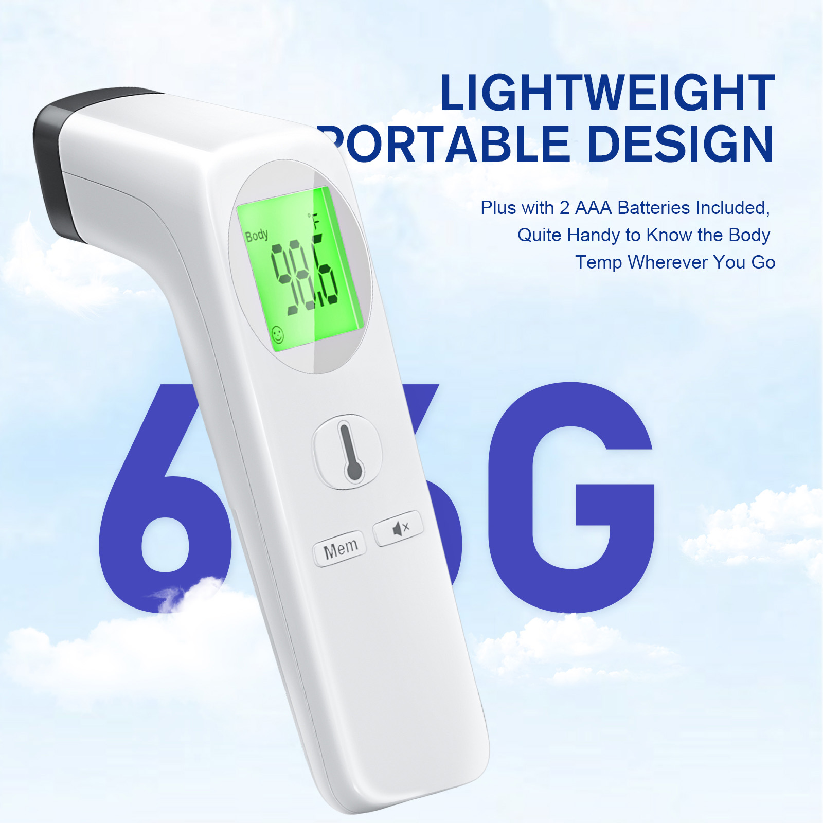 DISEN Forehead Thermometer for Adults and Kids,Baby Thermometer with 35 Memory & Mute Function,No-Touch Infrared Thermometer with LED Display, Ideal for The Whole Family