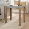 thumbnail image 5 of Alaterre Furniture Newport 21" Square Faux Concrete and Wood End Table, 5 of 6