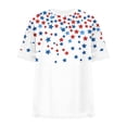 thumbnail image 6 of NSLGXD Plus Size 250th Anniversary Usa Shirt Women Round Neck Short Sleeve Oversized Tshirts Loose Fit Patriotic Tunic Tops S-5XL, 6 of 7