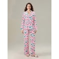 thumbnail image 2 of AIGUR Matching Mommy and Me Sleepwear, Candy Cane  Bow Print Button Down Long Sleeve Pajama Set, 2 of 10