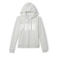 thumbnail image 4 of Sudadera con cremallera completa y logo PINK de Victoria's Secret en gris, talla M, 4 of 6