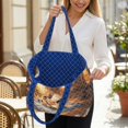 thumbnail image 3 of Pzuqiu Cute Cow Print Large Capacity Quilted Tote Bag for Women Lightweight Puffer Work Tote Bag Trendy Carryall Work Travel Totes for School Everyday Use Soft Shoulder Handbag, 3 of 7