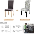 thumbnail image 4 of Printed Dining Room Chair Covers Set of 4, Stretch Kitchen Chair Covers Washable Parsons Chair Slipcover Removable Dining Chair Protectors for Hotel,Ceremony(Floral Pattern4), 4 of 6