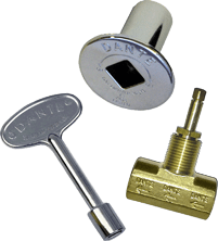 Dante Products Combo Pack with Straight 1/2-Inch Quarter-Turn Ball Valve with Chrome Floor Plate and 3-inch Key