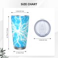 thumbnail image 4 of Easygdp Light blue flash Print 20oz Stainless Steel Vacuum Insulated Double Wall Travel Tumbler, Durable Insulated Coffee Mug with Spillproof Lid-Straw Two-piece Set, 4 of 8