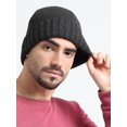 thumbnail image 4 of Heat Logic Fleece Lined Cuff Beanie - Stylish Cold Weather Hat for Men, Warm and Comfortable (Grey), 4 of 6