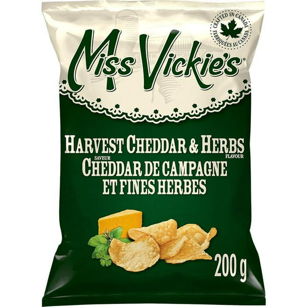 Miss Vickie's Harvest Cheddar & Herbs Kettle Cooked Potato Chips, 200GM