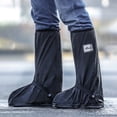 thumbnail image 3 of 2Pcs Rain Shoe Covers Waterproof Double-sided Anti-slip Adhesive Tape Smooth Zipper Thickened Rain Boot Covers, 3 of 8