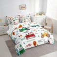 thumbnail image 3 of Castle Fairy Colorful Truck Boy 7-Piece Twin Bedding Sets,Construction Vehicles Bedding Comforter Set,Cartoon Car Breathable Sheet Sets,Luxury Bedroom Decor, 3 of 8