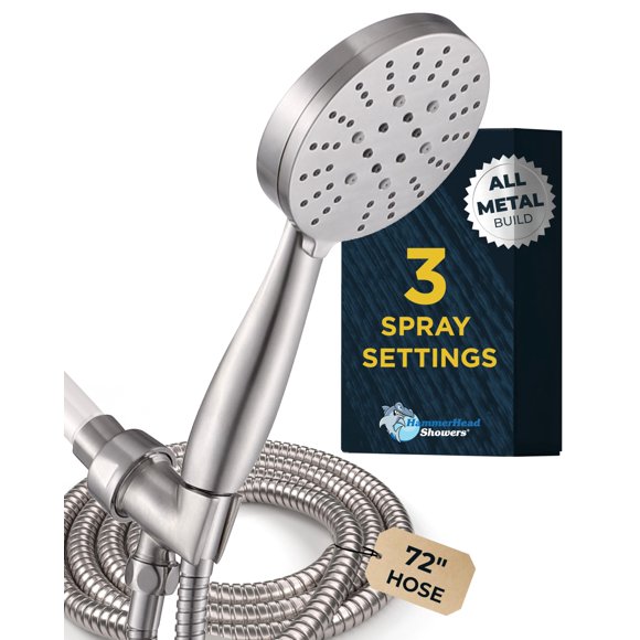 Cabezal de ducha portátil HammerHead Showers®, 3 pulverizadores, 2.5 GPM