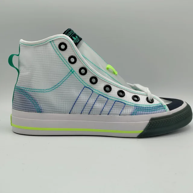 Adi - das Orginals Nizza HI RF FY3093 Casual Shoes White/Blue Mens Size 8.5