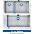 thumbnail image 6 of Bligli 2-Pack Sink Mats - 15.7"x11.8" Non-Slip PVC Liners, Quick-Dry Kitchen Protector for Stainless Steel/Ceramic, Dish Drying Mat (Clear), 6 of 8