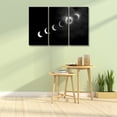 thumbnail image 3 of TISHIRON 3PCS Framed Canvas Wall Art Set,36"x24" The Growth Cycle of The Moon Canvas Art Decor, 3 of 6