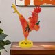 thumbnail image 4 of Estatuilla de escritorio, estatua artística, estatua de pollo, estatua única de animal de granja, adorno, simpática escultura de pollo borracho, divertido adorno de escritorio con forma de gallo., 4 of 5