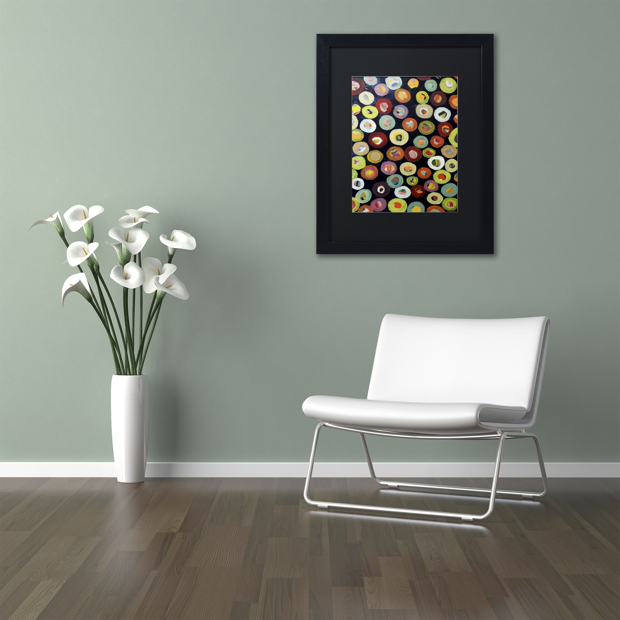 Trademark Fine Art "Archipel" Canvas Art by Sylvie Demers, Black Matte, Black Frame
