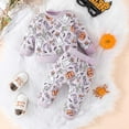 thumbnail image 2 of Halloween Girls Outfits Long Sleeve Pajama Set Toddler Baby Clothes Soft Pumpkin Print Pants And Top Comfy Casual Wear For 1 2 Year Olds, 2 of 8