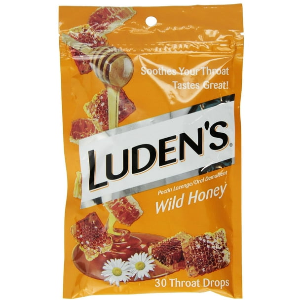 Luden's Wild Honey Throat Drops 30 Count