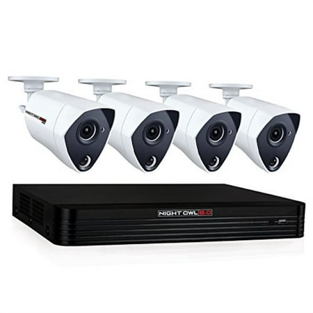 Night Owl CL-84P2-4K Channel 4K Ultra HD Wired Smart Security DVR with 2 TB Hard Drive and 4X 4K Ultra HD Wired Infrared