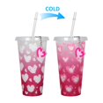 thumbnail image 5 of XKHAZA Heart Valentines Tumbler for Teachers Gifts 24 oz Reusable Plastic Cups with Straw and Lid Valentine's Day Teacher Gifts Wedding Anniversary Celebration Party Supplies, 5 of 9