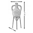 thumbnail image 5 of Antique Style Vase, Old Fashioned Magnificent Amphora, Decorative Large Tall Vase, Unique Vase on Slim Black Metal, 5 of 8
