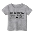 thumbnail image 4 of PMVFHDE Hauts Tendance pour Filles Manches Courtes T-Shirts Graphiques Mignons Mode Décontractée Respirante Imprimée Gris, 2-3 Ans, 4 of 4