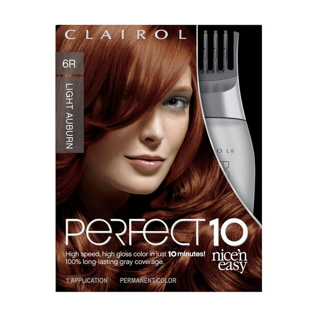 Tinte para el cabello Clairol Nice'n Easy Perfect 10 6R Light Auburn x1